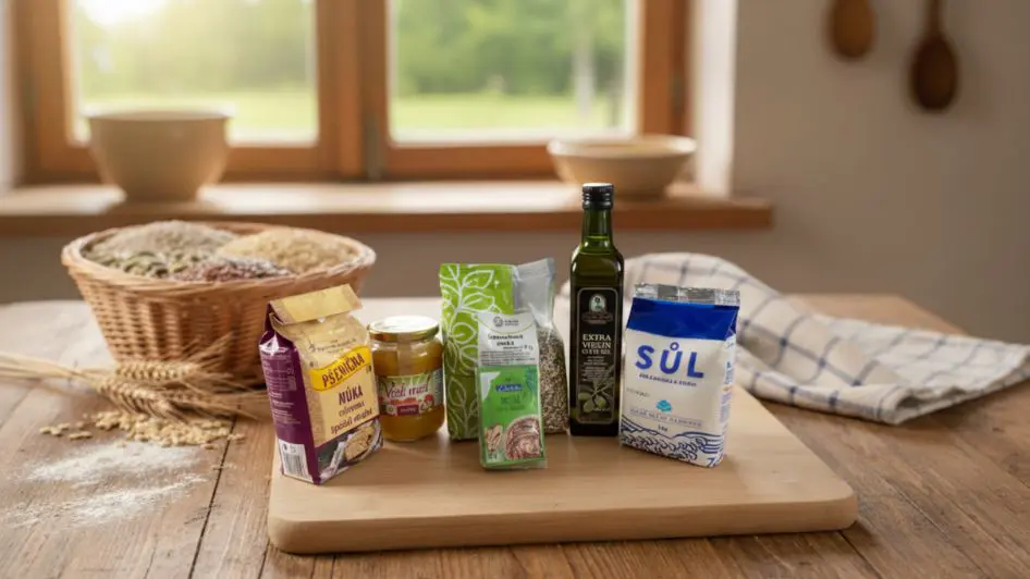 Produkty na domáci celozrnný chlieb suroviny potrebné na domáci celozrnný chlieb