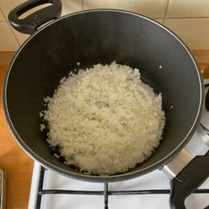 Dusenie iba cibule na vode bez oleja